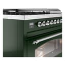 Nostalgie II 48 UP48FSNMPEGC Freestanding Dual Fuel Range with 5 Sealed Burners with Griddle and French Top Double Oven with Triple Glass Door with Chrome knobs view 7