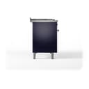 Nostalgie II 48 UP48FSNMPMBC Freestanding Dual Fuel Range with 5 Sealed Burners with Griddle and French Top Double Oven with Triple Glass Door with Chrome knobs view 9