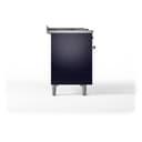 Nostalgie II 48 UP48FSNMPMBG Freestanding Dual Fuel Range with 5 Sealed Burners with Griddle and French Top Double Oven with Triple Glass Door with Brass knobs view 9