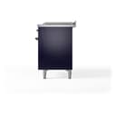 Nostalgie II 48 UP48FSNMPMBG Freestanding Dual Fuel Range with 5 Sealed Burners with Griddle and French Top Double Oven with Triple Glass Door with Brass knobs view 10