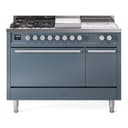 Professional Plus II 48 UP48FSQMPBG Freestanding Dual Fuel Range with 5 Sealed Burners with Griddle and French Top Double Oven with Solid Door with Stainless Steel knobs view 1