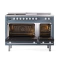 Professional Plus II 48 UP48FSQMPBG Freestanding Dual Fuel Range with 5 Sealed Burners with Griddle and French Top Double Oven with Solid Door with Stainless Steel knobs view 2