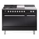 Professional Plus II 48 UP48FSQMPBK Freestanding Dual Fuel Range with 5 Sealed Burners with Griddle and French Top Double Oven with Solid Door with Stainless Steel knobs view 1