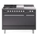 Professional Plus II 48 UP48FSQMPMG Freestanding Dual Fuel Range with 5 Sealed Burners with Griddle and French Top Double Oven with Solid Door with Stainless Steel knobs view 1