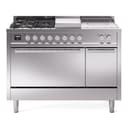 Professional Plus II 48 UP48FSQMPSS Freestanding Dual Fuel Range with 5 Sealed Burners with Griddle and French Top Double Oven with Solid Door view 1