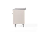 Nostalgie II 48 UP48FSQNMPAWC Freestanding Dual Fuel Range with 5 Sealed Burners with Griddle and French Top Double Oven with Solid Door with Chrome knobs view 5
