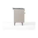 Nostalgie II 48 UP48FSQNMPAWG Freestanding Dual Fuel Range with 5 Sealed Burners with Griddle and French Top Double Oven with Solid Door with Brass knobs view 4