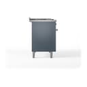 Nostalgie II 48 UP48FSQNMPBGC Freestanding Dual Fuel Range with 5 Sealed Burners with Griddle and French Top Double Oven with Solid Door with Chrome knobs view 4
