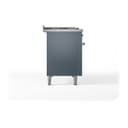 Nostalgie II 48 UP48FSQNMPBGP Freestanding Dual Fuel Range with 5 Sealed Burners with Griddle and French Top Double Oven with Solid Door with Copper knobs view 4