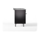 Nostalgie II 48 UP48FSQNMPBKP Freestanding Dual Fuel Range with 5 Sealed Burners with Griddle and French Top Double Oven with Solid Door with Copper knobs view 4