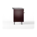Nostalgie II 48 UP48FSQNMPBUG Freestanding Dual Fuel Range with 5 Sealed Burners with Griddle and French Top Double Oven with Solid Door with Brass knobs view 4