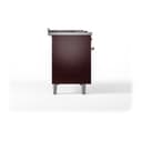 Nostalgie II 48 UP48FSQNMPBUP Freestanding Dual Fuel Range with 5 Sealed Burners with Griddle and French Top Double Oven with Solid Door with Copper knobs view 4