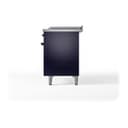 Nostalgie II 48 UP48FSQNMPMBB Freestanding Dual Fuel Range with 5 Sealed Burners with Griddle and French Top Double Oven with Solid Door with Bronze knobs view 5