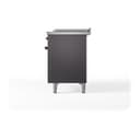 Nostalgie II 48 UP48FSQNMPMGB Freestanding Dual Fuel Range with 5 Sealed Burners with Griddle and French Top Double Oven with Solid Door with Bronze knobs view 5