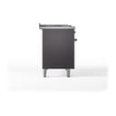 Nostalgie II 48 UP48FSQNMPMGB Freestanding Dual Fuel Range with 5 Sealed Burners with Griddle and French Top Double Oven with Solid Door with Bronze knobs view 4