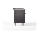 Nostalgie II 48 UP48FSQNMPMGC Freestanding Dual Fuel Range with 5 Sealed Burners with Griddle and French Top Double Oven with Solid Door with Chrome knobs view 4