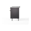 Nostalgie II 48 UP48FSQNMPMGG Freestanding Dual Fuel Range with 5 Sealed Burners with Griddle and French Top Double Oven with Solid Door with Brass knobs view 5