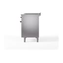 Nostalgie II 48 UP48FSQNMPSSB Freestanding Dual Fuel Range with 5 Sealed Burners with Griddle and French Top Double Oven with Solid Door with Bronze knobs view 5
