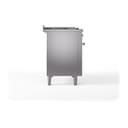 Nostalgie II 48 UP48FSQNMPSSC Freestanding Dual Fuel Range with 5 Sealed Burners with Griddle and French Top Double Oven with Solid Door with Chrome knobs view 4