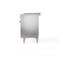 Nostalgie II 48 UP48FSQNMPSSC Freestanding Dual Fuel Range with 5 Sealed Burners with Griddle and French Top Double Oven with Solid Door with Chrome knobs view 5