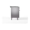 Nostalgie II 48 UP48FSQNMPSSP Freestanding Dual Fuel Range with 5 Sealed Burners with Griddle and French Top Double Oven with Solid Door with Copper knobs view 4