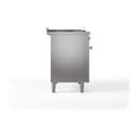 Nostalgie II 48 UP48FSQNMPSSP Freestanding Dual Fuel Range with 5 Sealed Burners with Griddle and French Top Double Oven with Solid Door with Copper knobs view 4