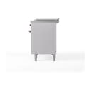Nostalgie II 48 UP48FSQNMPWHB Freestanding Dual Fuel Range with 5 Sealed Burners with Griddle and French Top Double Oven with Solid Door with Bronze knobs view 5