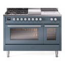 Professional Plus II 48 UP48FSWMPBG Freestanding Dual Fuel Range with 5 Sealed Burners with Griddle and French Top Double Oven with Triple Glass Door with Stainless Steel knobs view 1