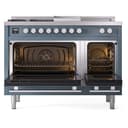Professional Plus II 48 UP48FSWMPBG Freestanding Dual Fuel Range with 5 Sealed Burners with Griddle and French Top Double Oven with Triple Glass Door with Stainless Steel knobs view 3