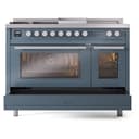 Professional Plus II 48 UP48FSWMPBG Freestanding Dual Fuel Range with 5 Sealed Burners with Griddle and French Top Double Oven with Triple Glass Door with Stainless Steel knobs view 6