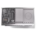 Professional Plus II 48 UP48FSWMPBG Freestanding Dual Fuel Range with 5 Sealed Burners with Griddle and French Top Double Oven with Triple Glass Door with Stainless Steel knobs view 8