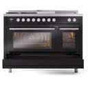Professional Plus II 48 UP48FSWMPBK Freestanding Dual Fuel Range with 5 Sealed Burners with Griddle and French Top Double Oven with Triple Glass Door with Stainless Steel knobs view 6