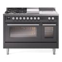 Professional Plus II 48 UP48FSWMPMG Freestanding Dual Fuel Range with 5 Sealed Burners with Griddle and French Top Double Oven with Triple Glass Door with Stainless Steel knobs view 1