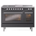 Professional Plus II 48 UP48FSWMPMG Freestanding Dual Fuel Range with 5 Sealed Burners with Griddle and French Top Double Oven with Triple Glass Door with Stainless Steel knobs view 2