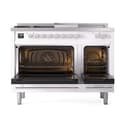 Professional Plus II 48 UP48FSWMPRA Freestanding Dual Fuel Range with 5 Sealed Burners with Griddle and French Top Double Oven with Triple Glass Door with Stainless Steel knobs view 2