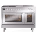 Professional Plus II 48 UP48FSWMPSS Freestanding Dual Fuel Range with 5 Sealed Burners with Griddle and French Top Double Oven with Triple Glass Door view 2