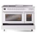 Professional Plus II 48 UP48FSWMPWH Freestanding Dual Fuel Range with 5 Sealed Burners with Griddle and French Top Double Oven with Triple Glass Door with Stainless Steel knobs view 6