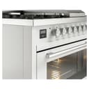 Professional Plus II 48 UP48FSWMPWH Freestanding Dual Fuel Range with 5 Sealed Burners with Griddle and French Top Double Oven with Triple Glass Door with Stainless Steel knobs view 7