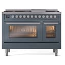Professional Plus II 48 UP48FWMPBG Freestanding Dual Fuel Range with 8 Sealed Burners with Griddle Double Oven with Triple Glass Door with Stainless Steel knobs view 2