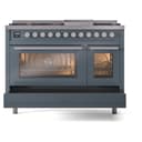 Professional Plus II 48 UP48FWMPBG Freestanding Dual Fuel Range with 8 Sealed Burners with Griddle Double Oven with Triple Glass Door with Stainless Steel knobs view 6