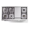 Professional Plus II 48 UP48FWMPBG Freestanding Dual Fuel Range with 8 Sealed Burners with Griddle Double Oven with Triple Glass Door with Stainless Steel knobs view 8