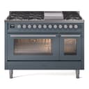 Professional Plus II 48 UP48FWMPBG Freestanding Dual Fuel Range with 8 Sealed Burners with Griddle Double Oven with Triple Glass Door with Stainless Steel knobs view 1