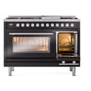 Professional Plus II 48 UP48FWMPBK Freestanding Dual Fuel Range with 8 Sealed Burners with Griddle Double Oven with Triple Glass Door with Stainless Steel knobs view 5