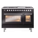 Professional Plus II 48 UP48FWMPBK Freestanding Dual Fuel Range with 8 Sealed Burners with Griddle Double Oven with Triple Glass Door with Stainless Steel knobs view 2