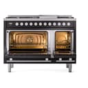 Professional Plus II 48 UP48FWMPBK Freestanding Dual Fuel Range with 8 Sealed Burners with Griddle Double Oven with Triple Glass Door with Stainless Steel knobs view 3