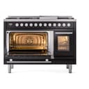 Professional Plus II 48 UP48FWMPBK Freestanding Dual Fuel Range with 8 Sealed Burners with Griddle Double Oven with Triple Glass Door with Stainless Steel knobs view 4