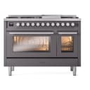 Professional Plus II 48 UP48FWMPMG Freestanding Dual Fuel Range with 8 Sealed Burners with Griddle Double Oven with Triple Glass Door with Stainless Steel knobs view 2