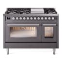 Professional Plus II 48 UP48FWMPMG Freestanding Dual Fuel Range with 8 Sealed Burners with Griddle Double Oven with Triple Glass Door with Stainless Steel knobs view 1