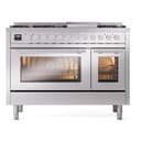 Professional Plus II 48 UP48FWMPSS Freestanding Dual Fuel Range with 8 Sealed Burners with Griddle Double Oven with Triple Glass Door view 2