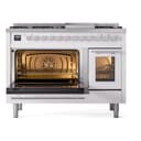 Professional Plus II 48 UP48FWMPWH Freestanding Dual Fuel Range with 8 Sealed Burners with Griddle Double Oven with Triple Glass Door with Stainless Steel knobs view 4